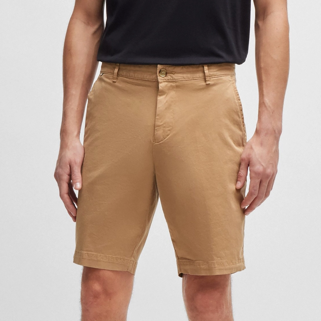 Hugo Boss Slice Cotton-Blend Twill Smart Shorts - XS